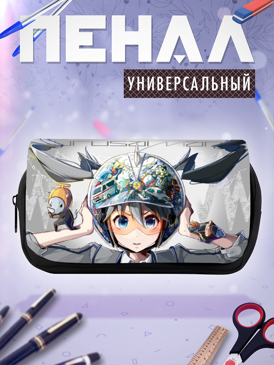 Пенал-косметичка Мику Хацунэ в шлеме