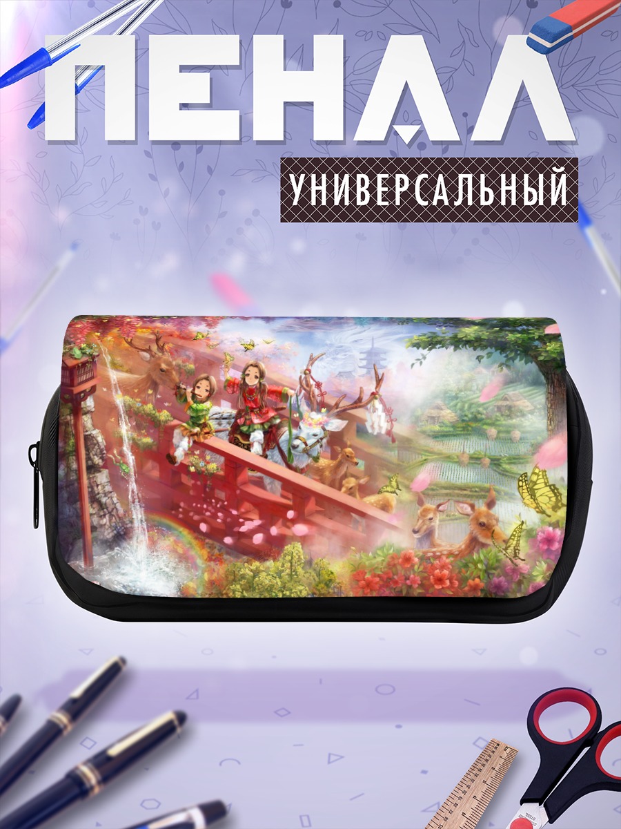 Пенал-косметичка Девушки в цветущем саду