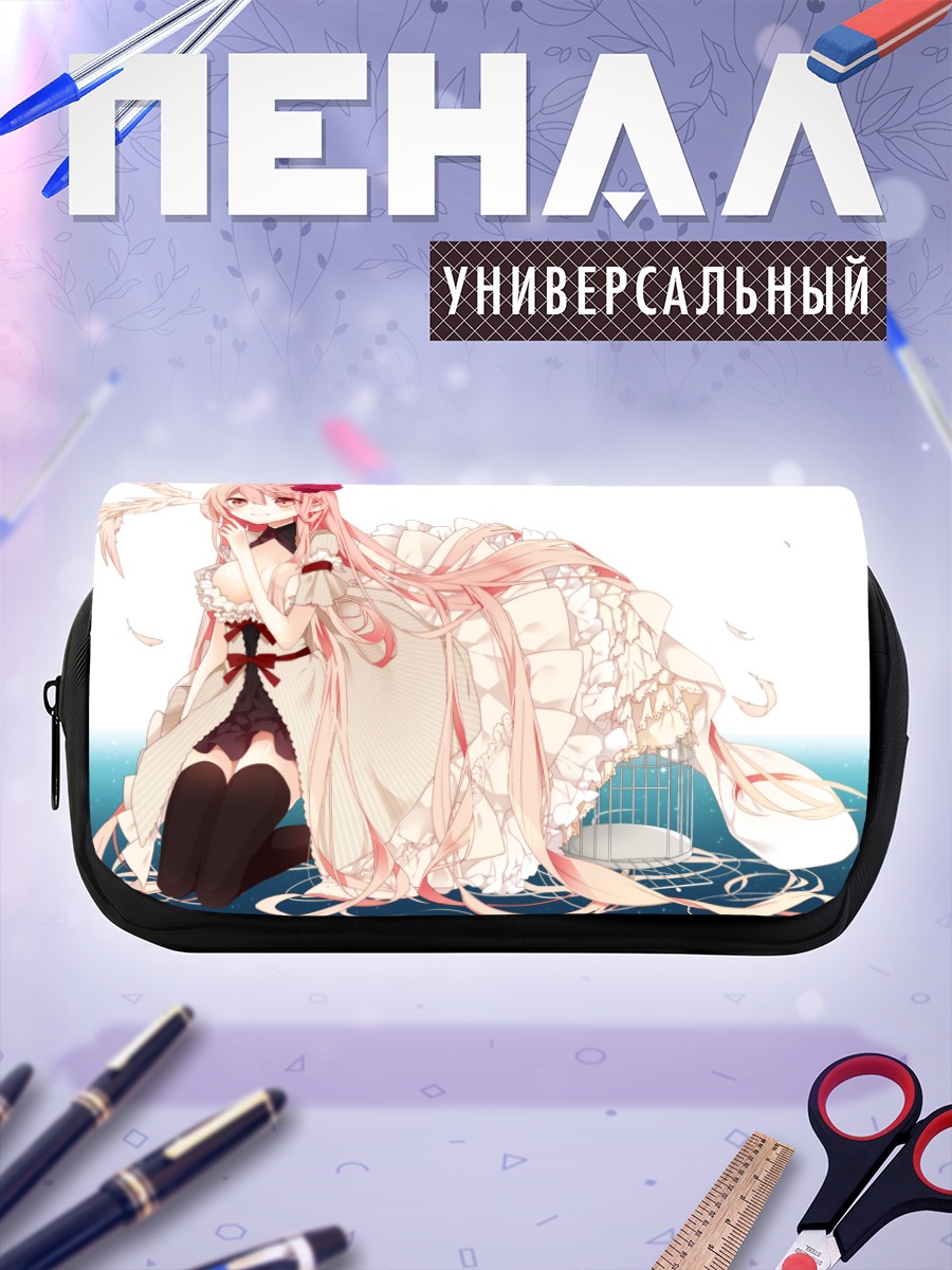 Пенал-косметичка Девушка в перьях