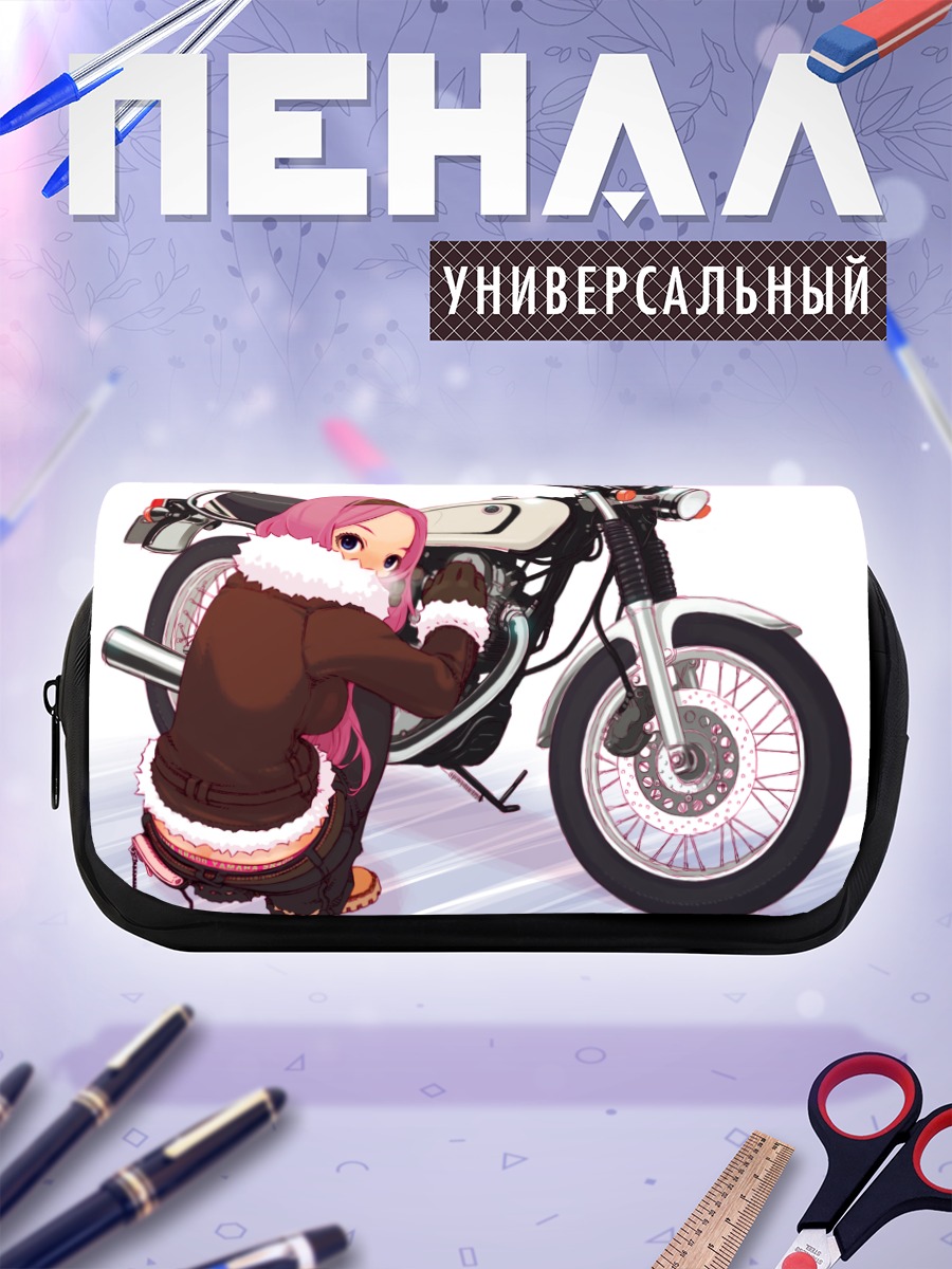 Пенал-косметичка Мегурин Лука с мотоциклом