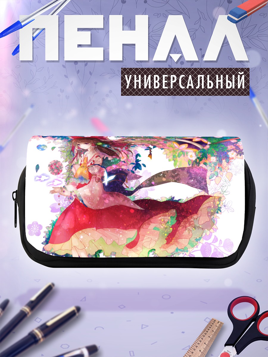Пенал-косметичка Рейму Хакурей в цветах