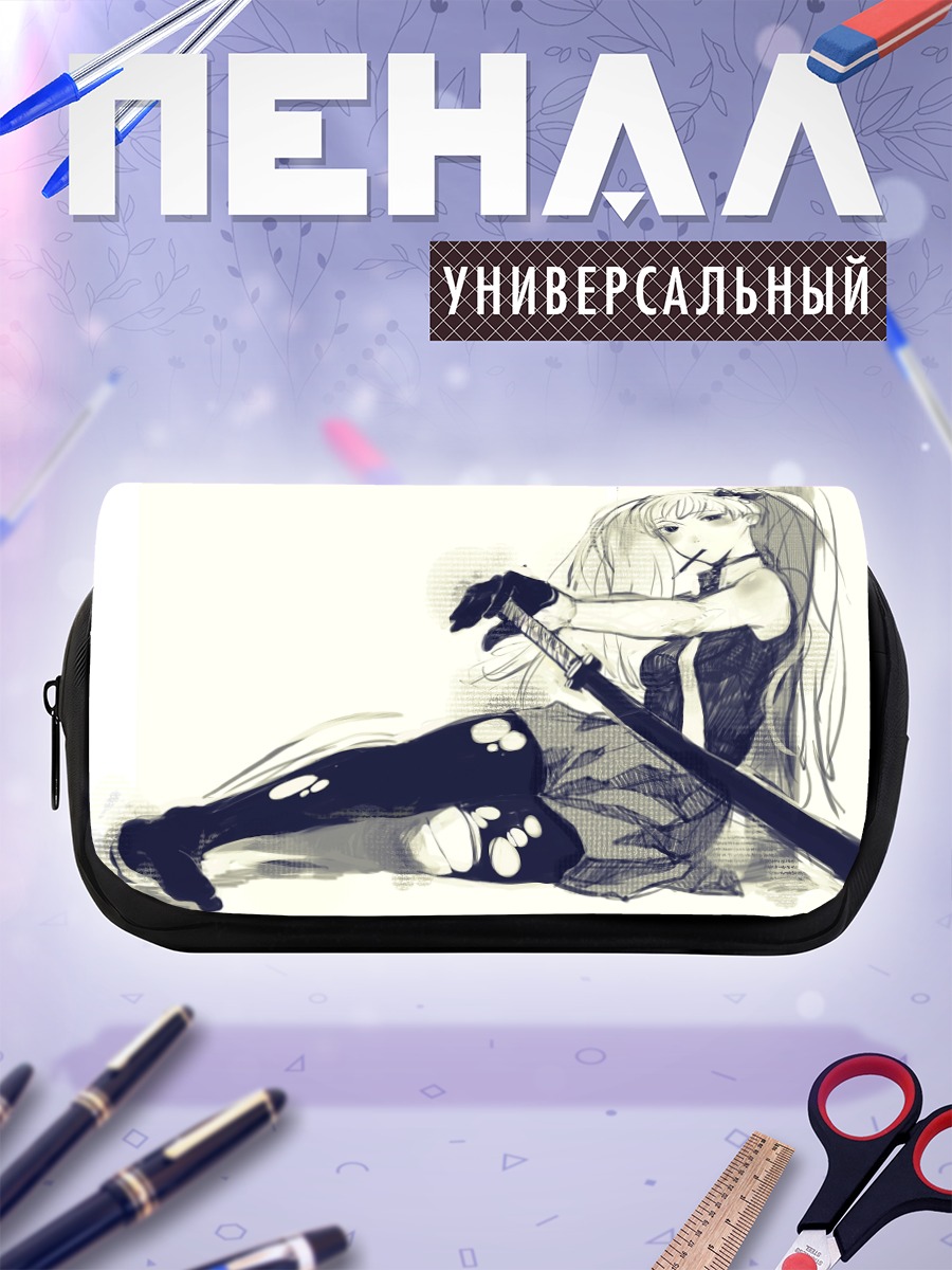 Пенал-косметичка Девушка с катаной