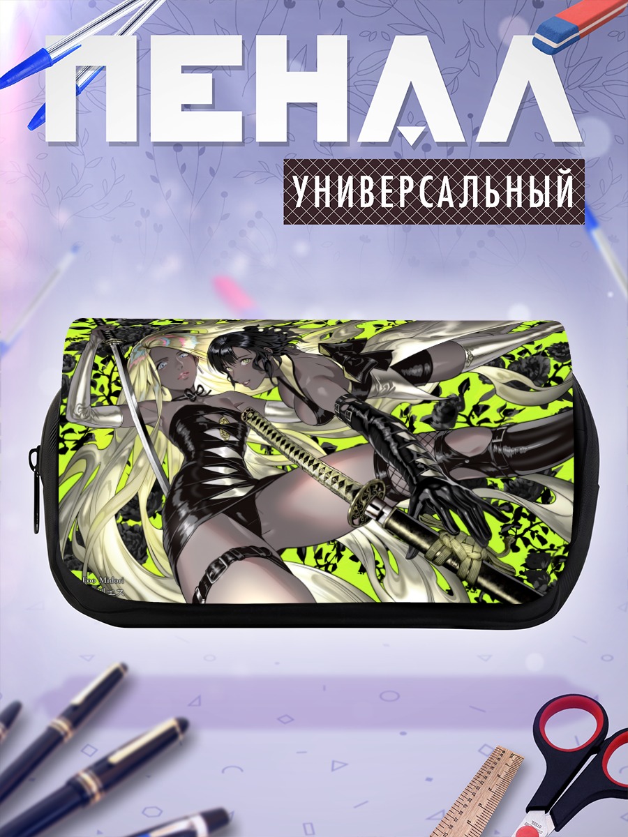 Пенал-косметичка Воительницы с катанами