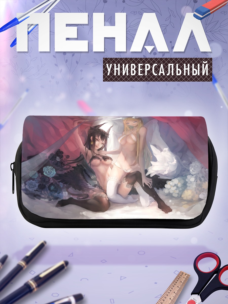 Пенал-косметичка Две демонессы в цветах