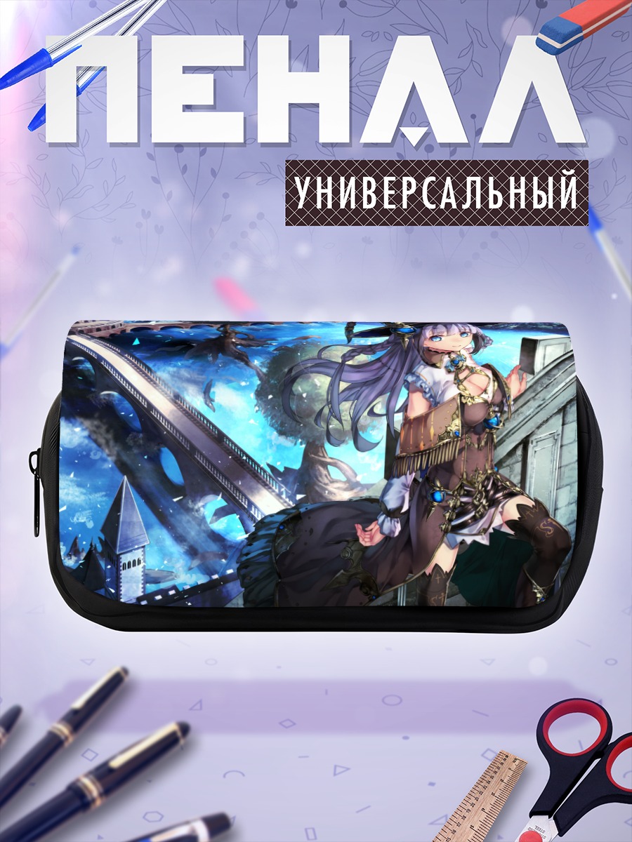 Пенал-косметичка Девушка в шляпе