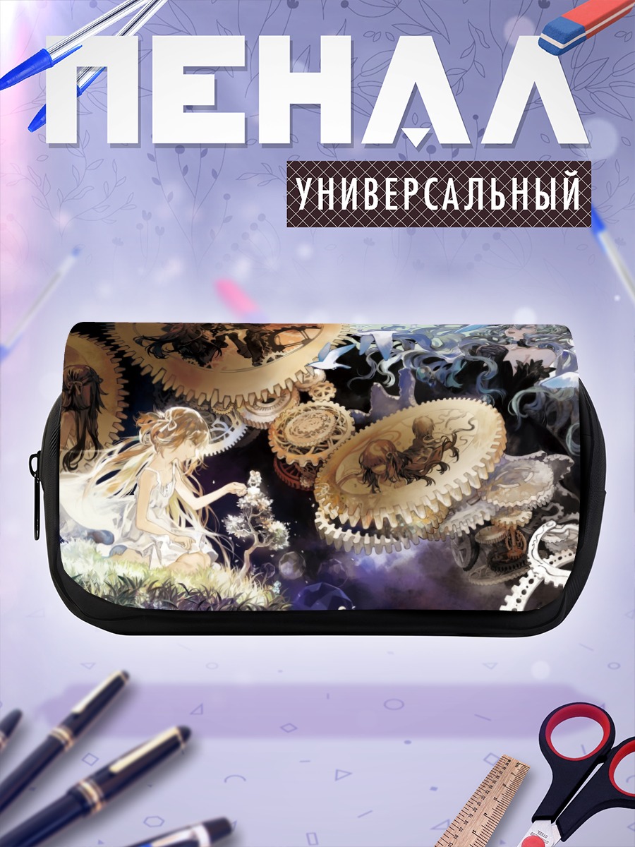 Пенал-косметичка Мику Хацунэ в шестеренках