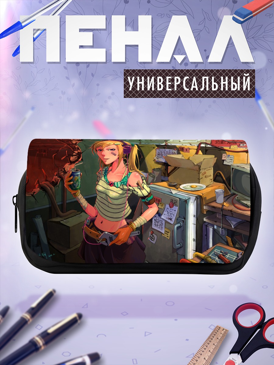 Пенал-косметичка Блондинка в наушниках