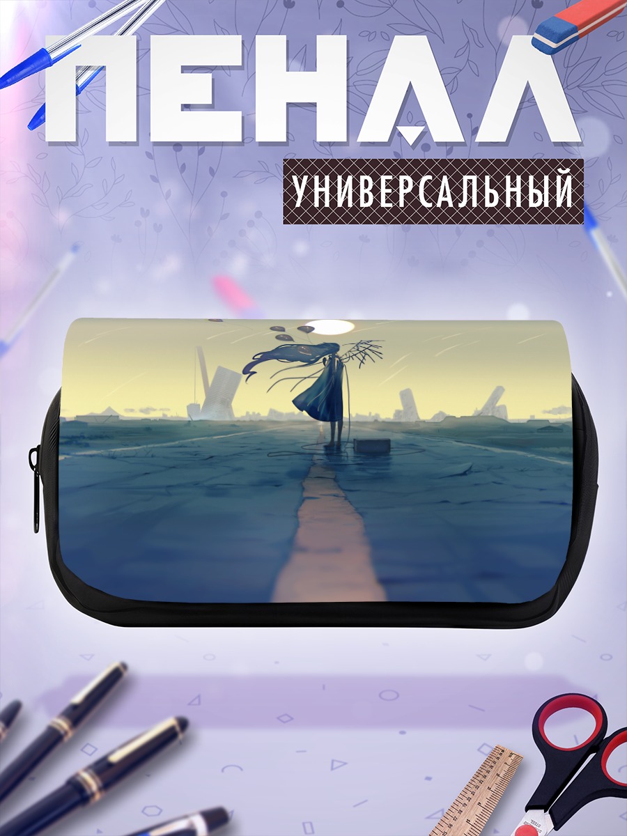 Пенал-косметичка Девушка в руинах
