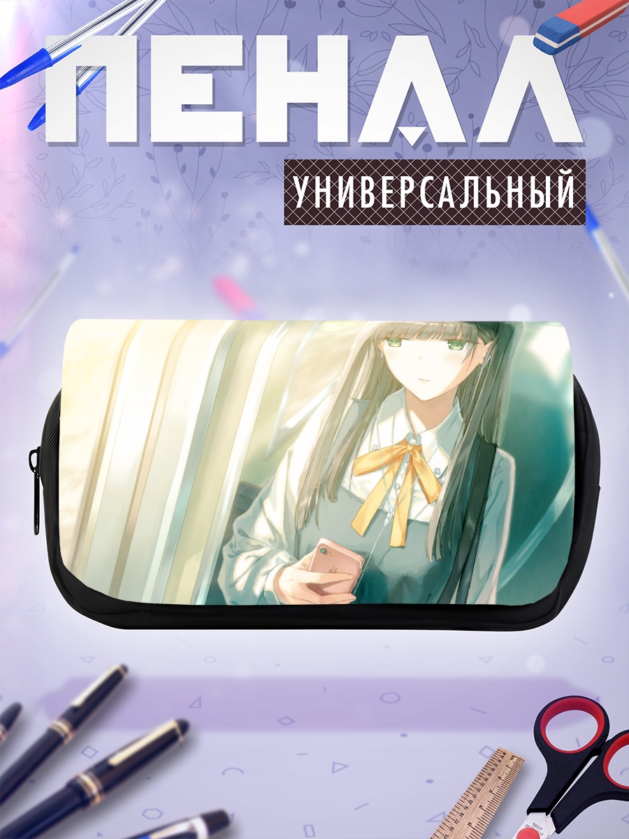Пенал-косметичка Девушка в наушниках