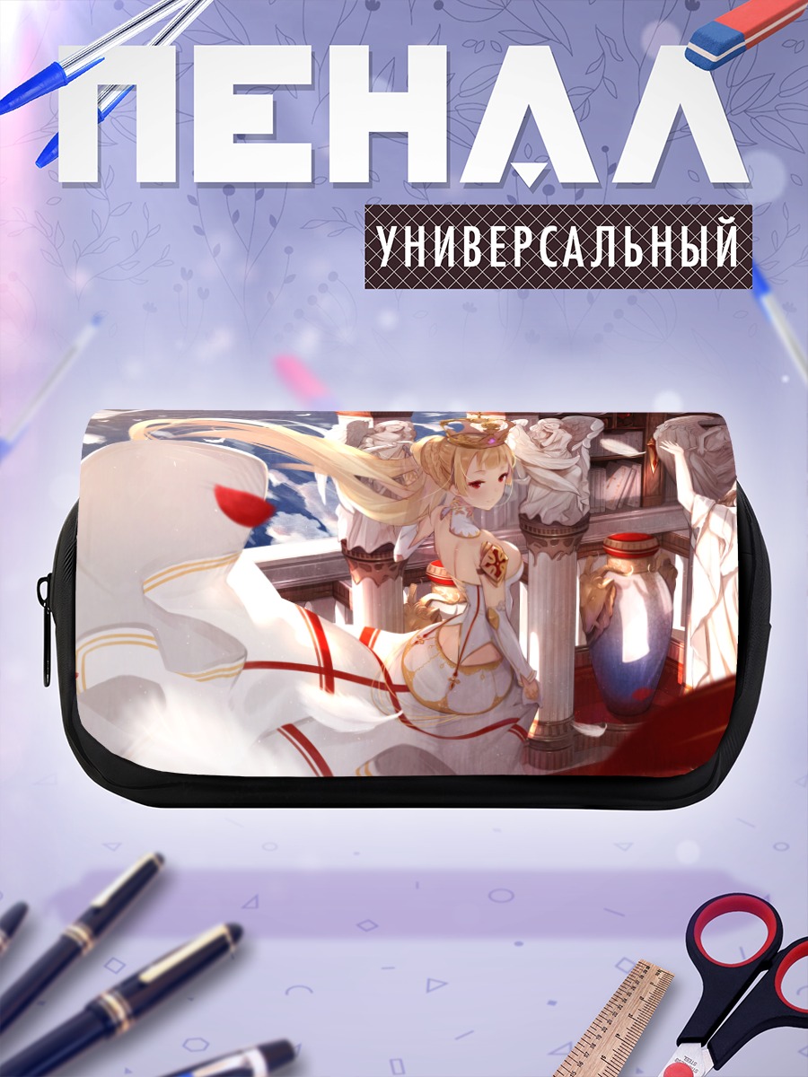 Пенал-косметичка Блондинка в перьях