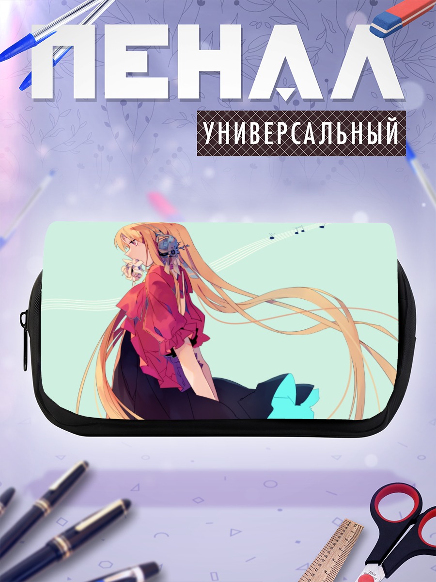 Пенал-косметичка Девушка в наушниках