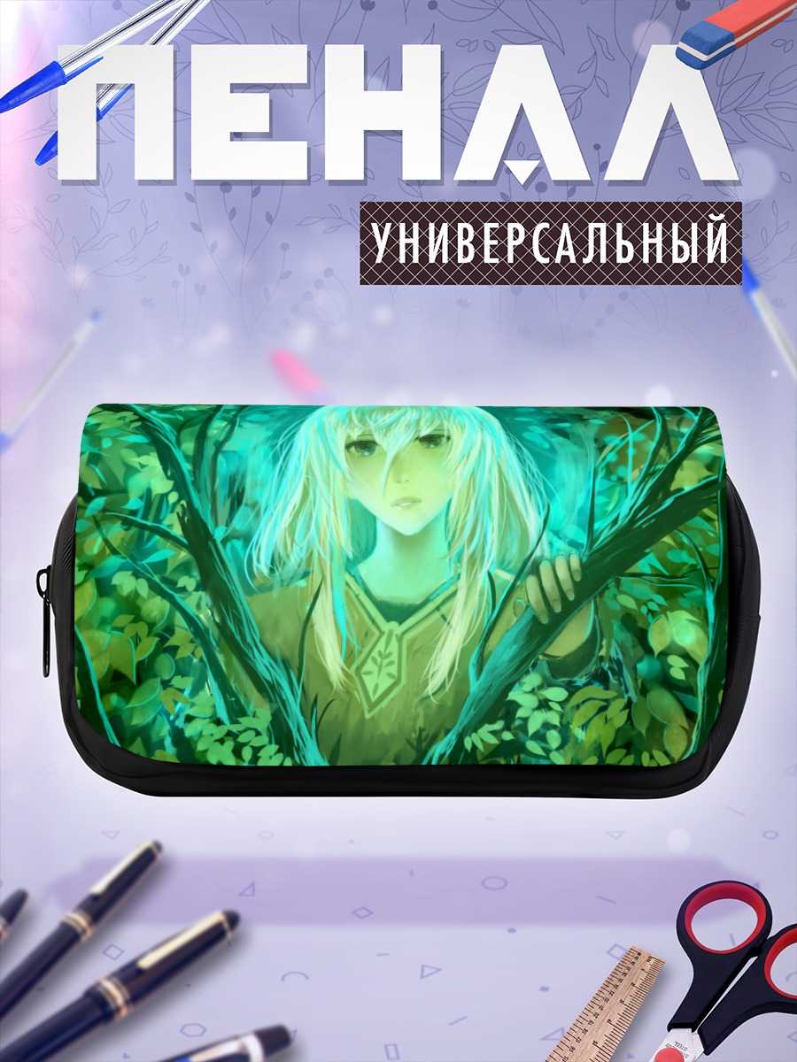 Пенал-косметичка Беловолосая девушка в лесу