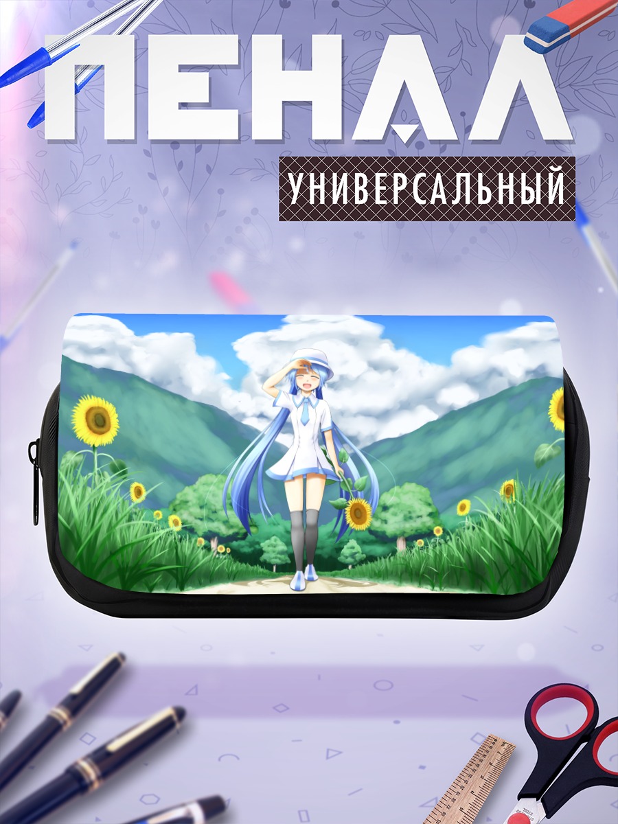 Пенал-косметичка Мику Хацунэ в подсолнухах