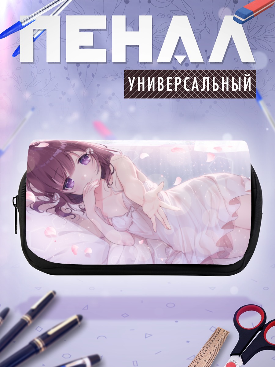 Пенал-косметичка Девушка в лепестках