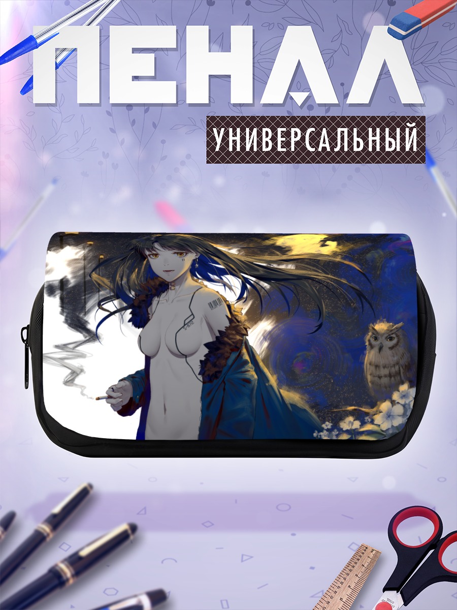 Пенал-косметичка Девушка с совой