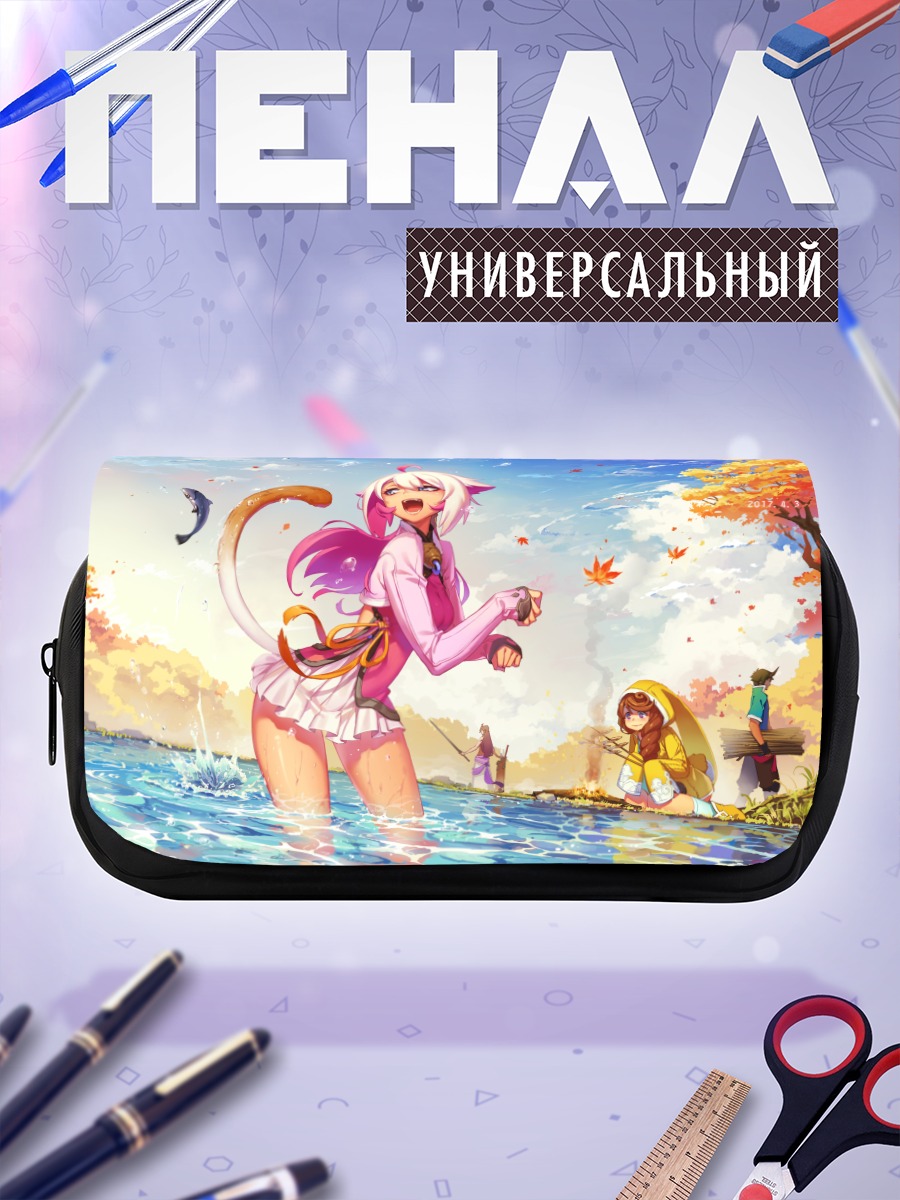 Пенал-косметичка Кошкодевочка в осенней реке