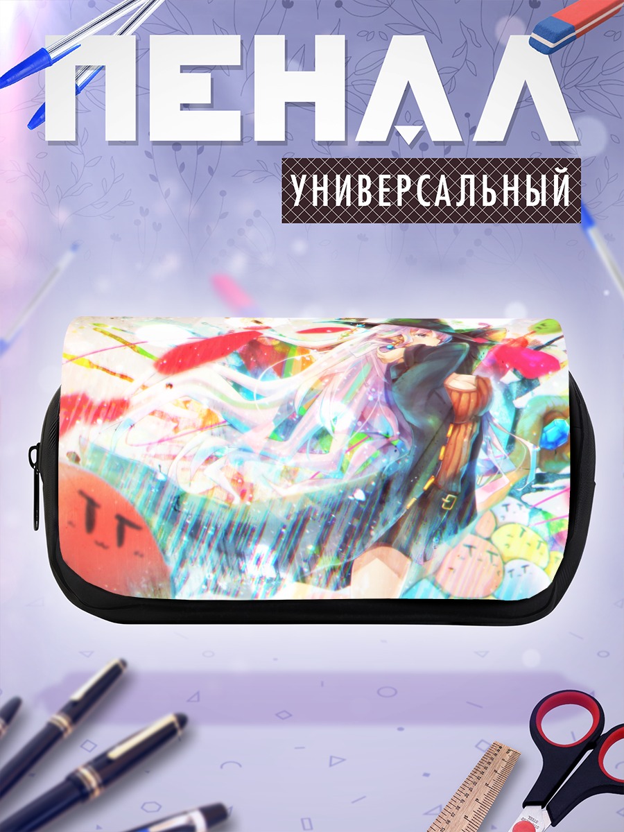 Пенал-косметичка Ведьма с розовыми волосами