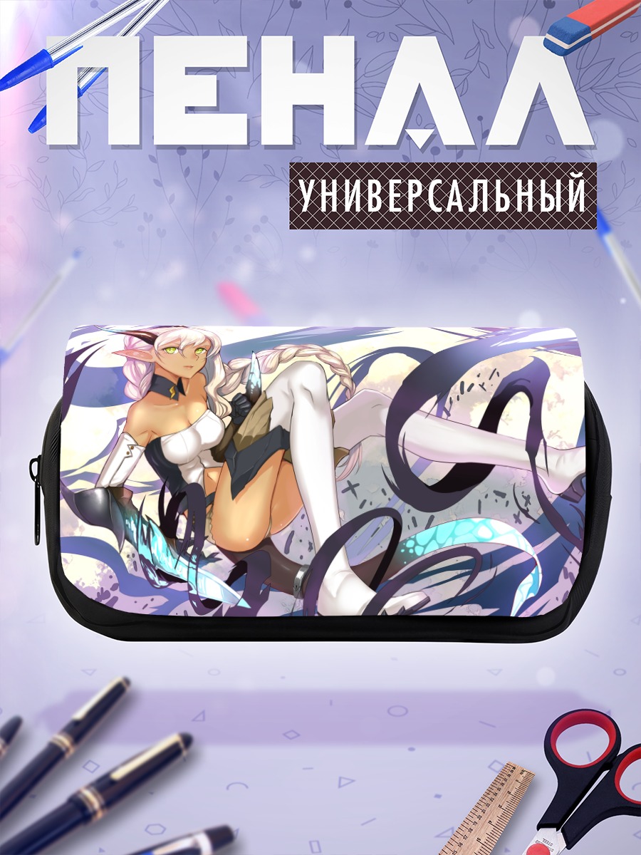 Пенал-косметичка Девушка-демон в белом