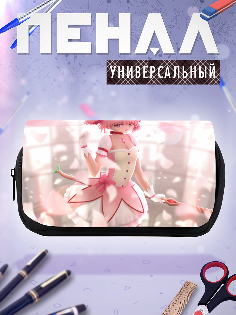 Пенал-косметичка Мадока Канаме в лепестках