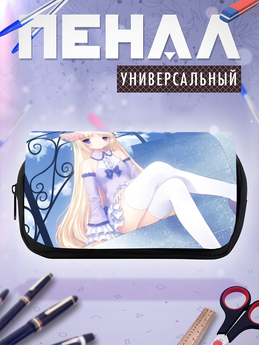Пенал-косметичка Девушка в цветах