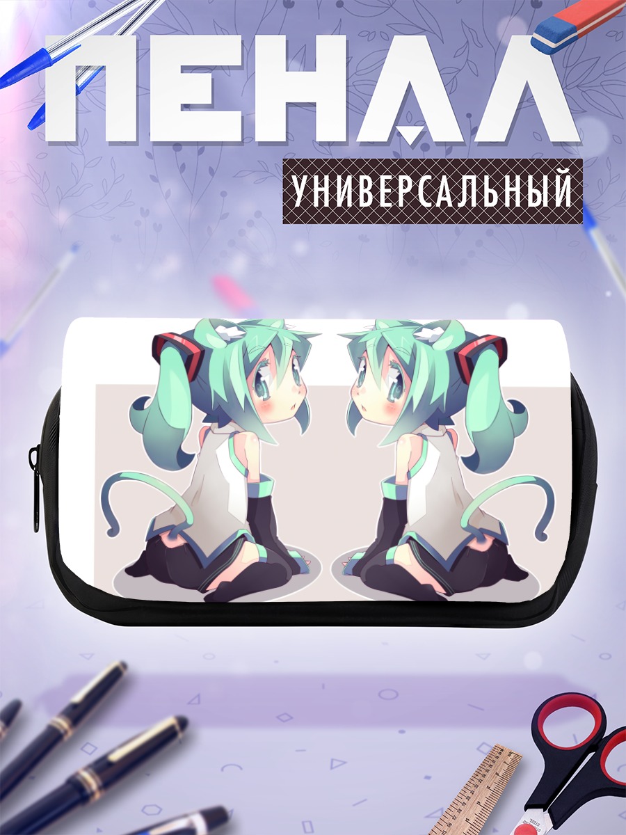 Пенал-косметичка Мику Хацунэ кошечка