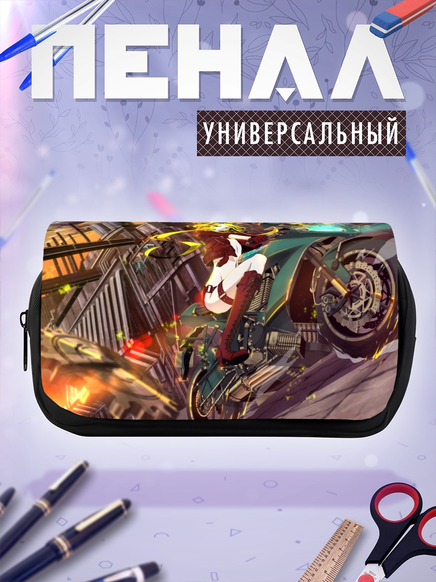 Пенал-косметичка Мику Хацунэ на байке