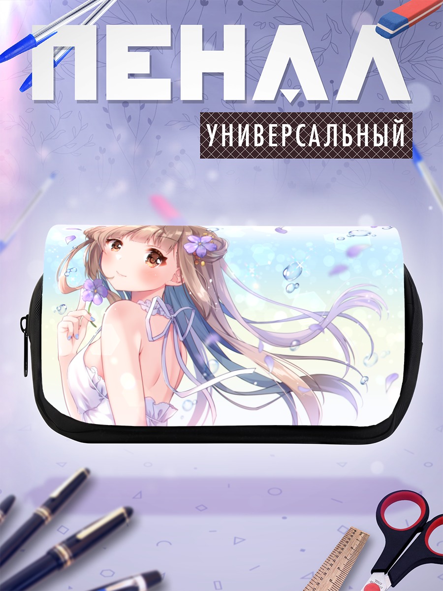 Пенал-косметичка Девушка в цветах