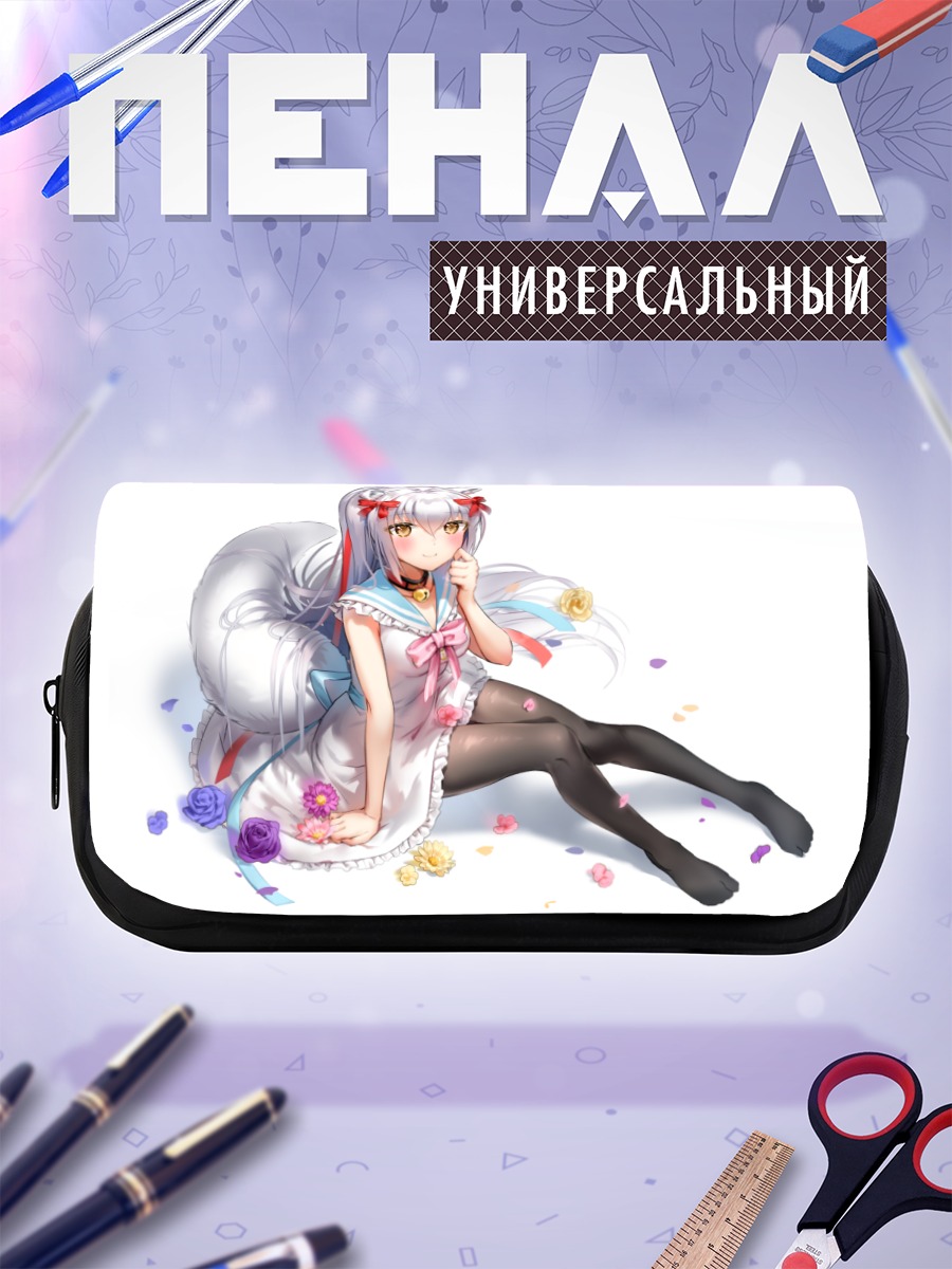 Пенал-косметичка Девушка-лиса в платье