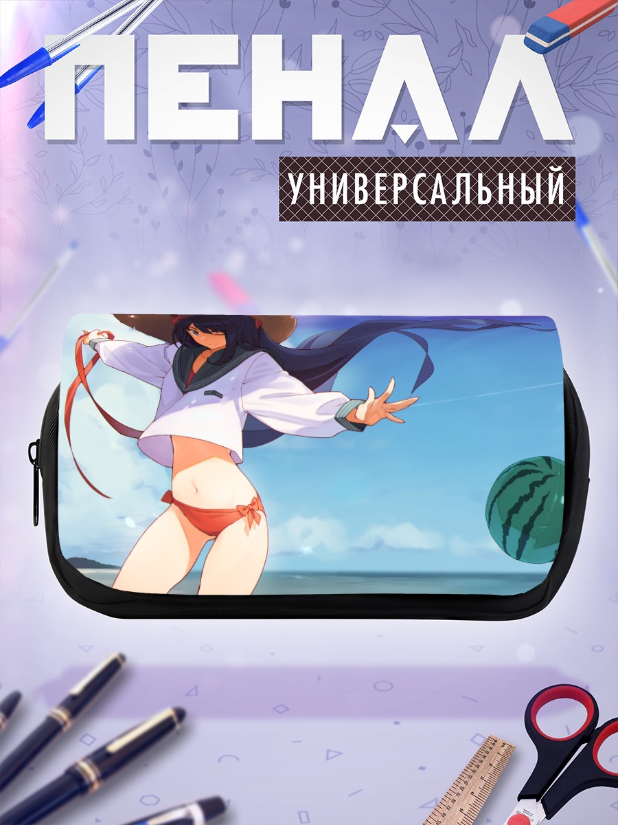 Пенал-косметичка Девушка с арбузом