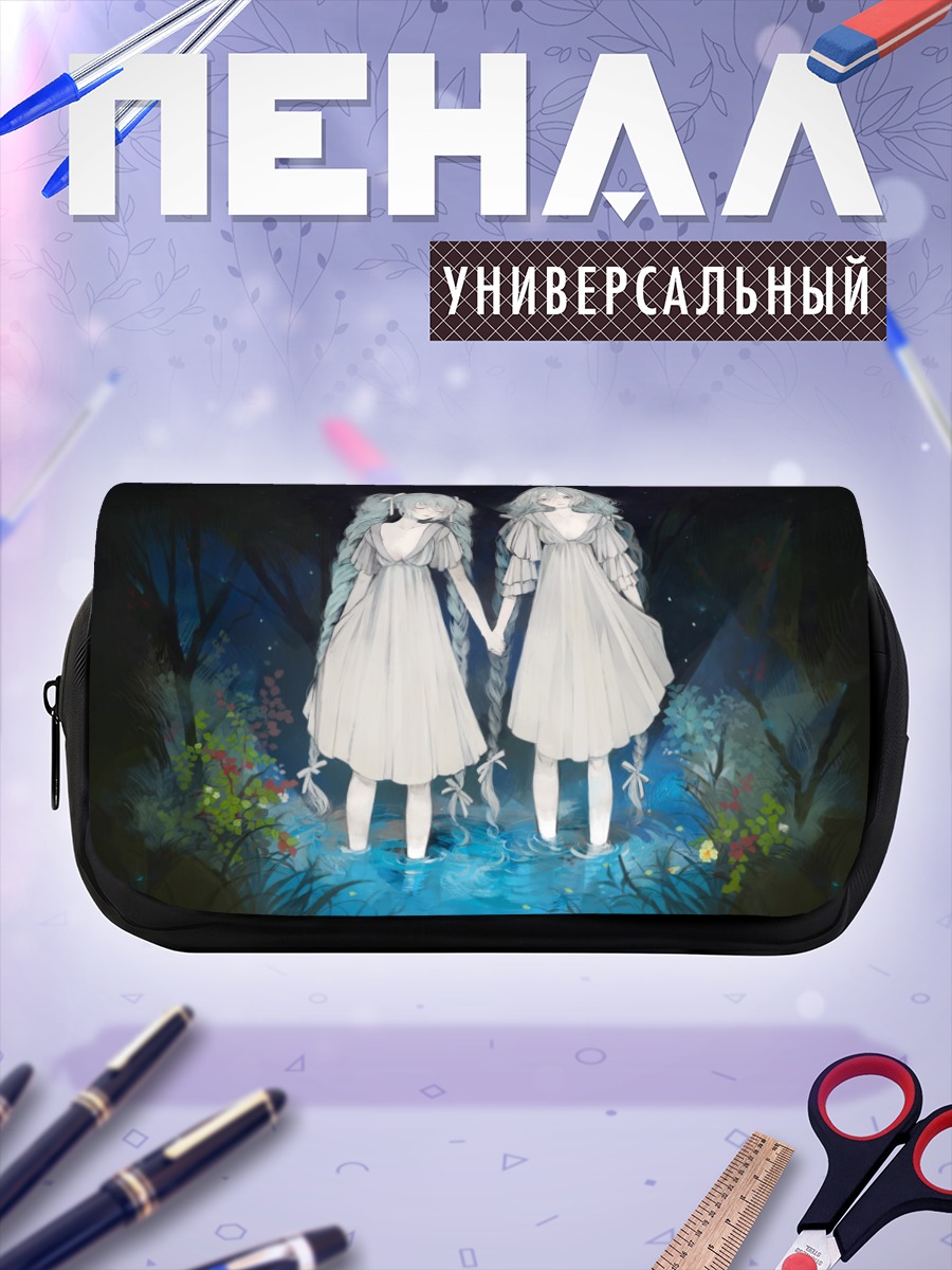Пенал-косметичка Мику Хацунэ в лесу