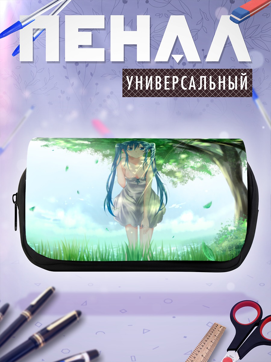 Пенал-косметичка Мику Хацунэ в лесу
