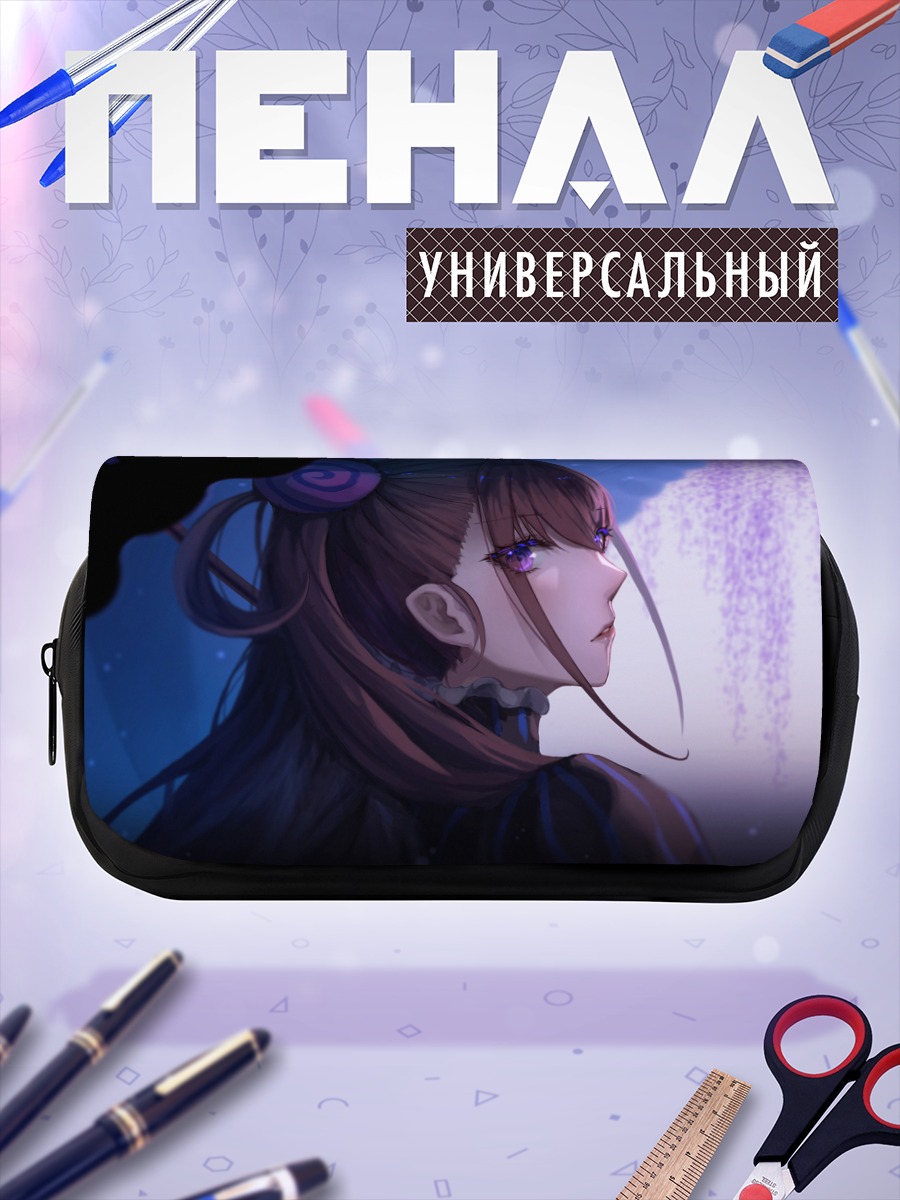 Пенал-косметичка Мурасаки Шикибу в цветах