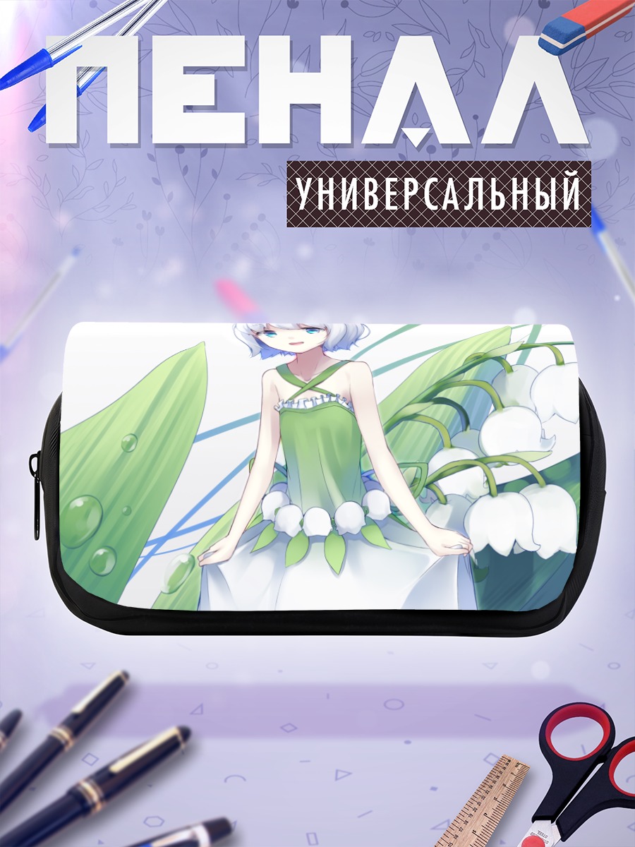Пенал-косметичка Девушка в лилиях