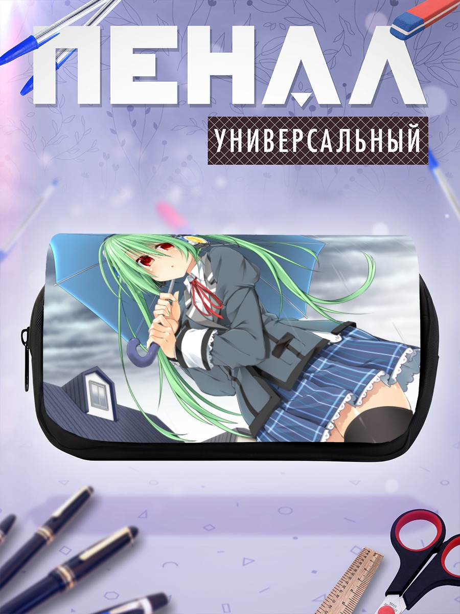 Пенал-косметичка Мику Хацунэ под дождем