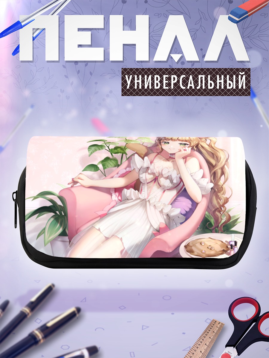 Пенал-косметичка Девушка-кошка в платье