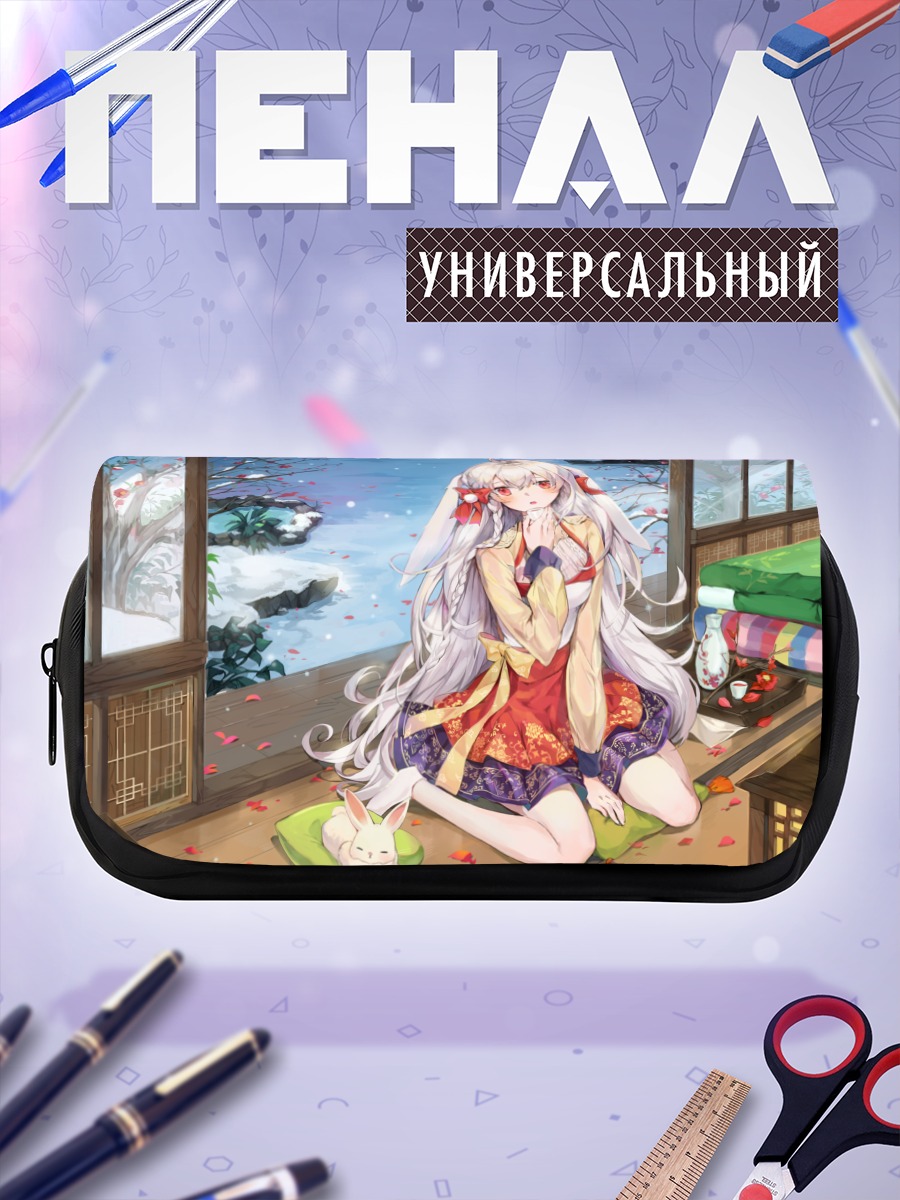 Пенал-косметичка Девушка-кролик в лепестках