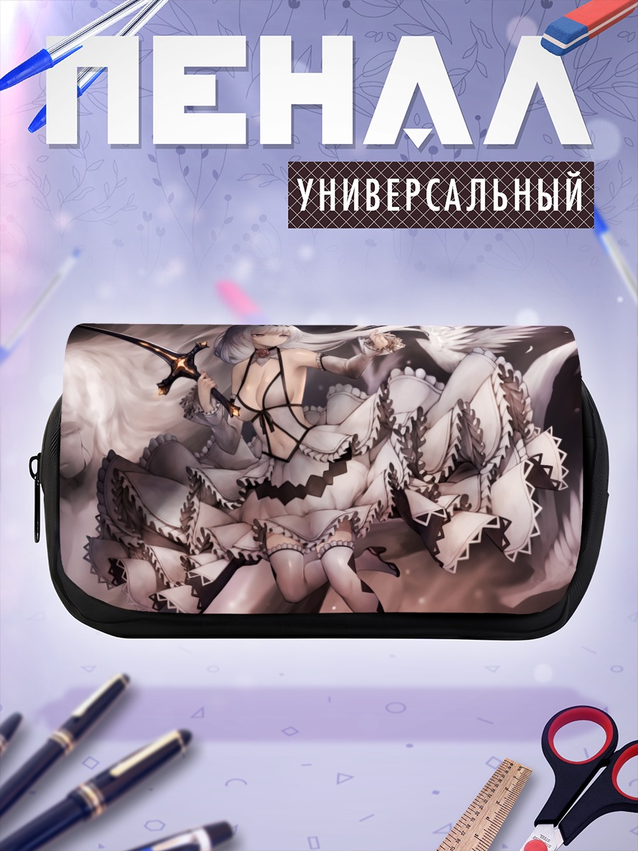 Пенал-косметичка Девушка с мечом