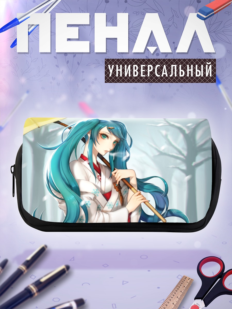 Пенал-косметичка Мику Хацунэ в снегу