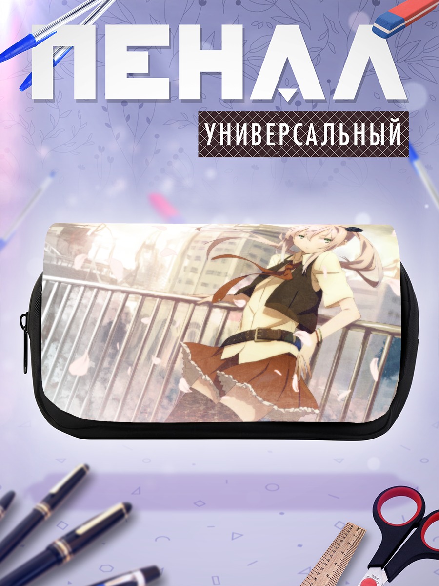 Пенал-косметичка Девушка в сакуре