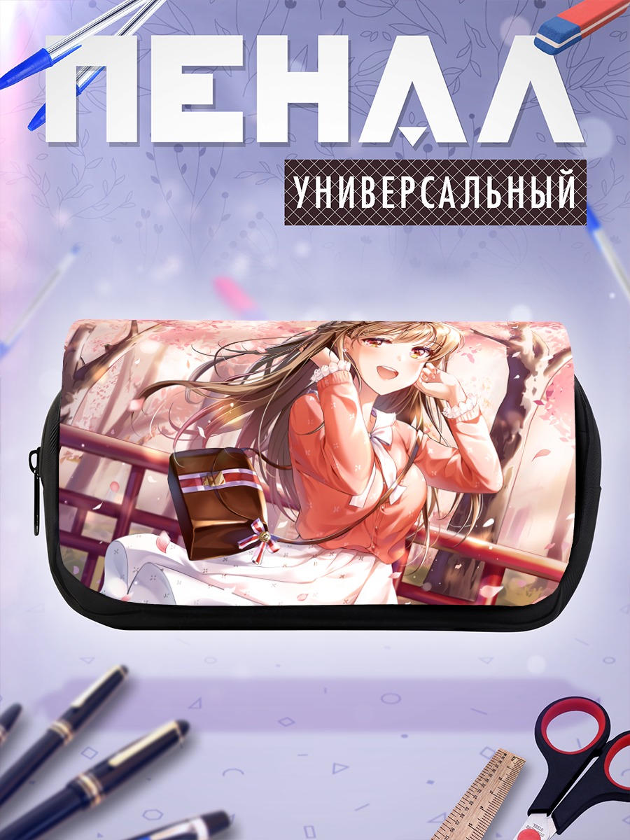 Пенал-косметичка Девушка в сакуре