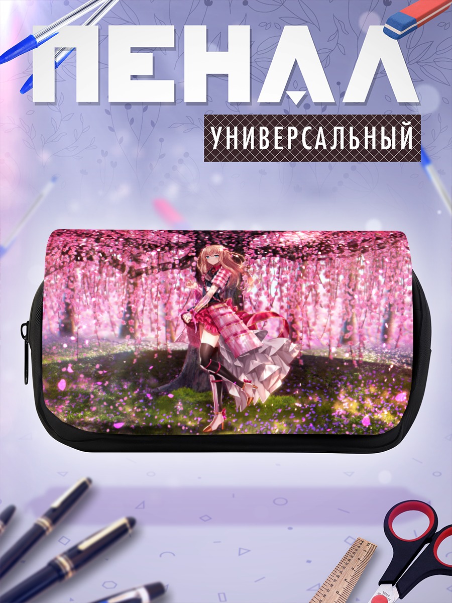 Пенал-косметичка Мидарэ Тосиро в сакуре