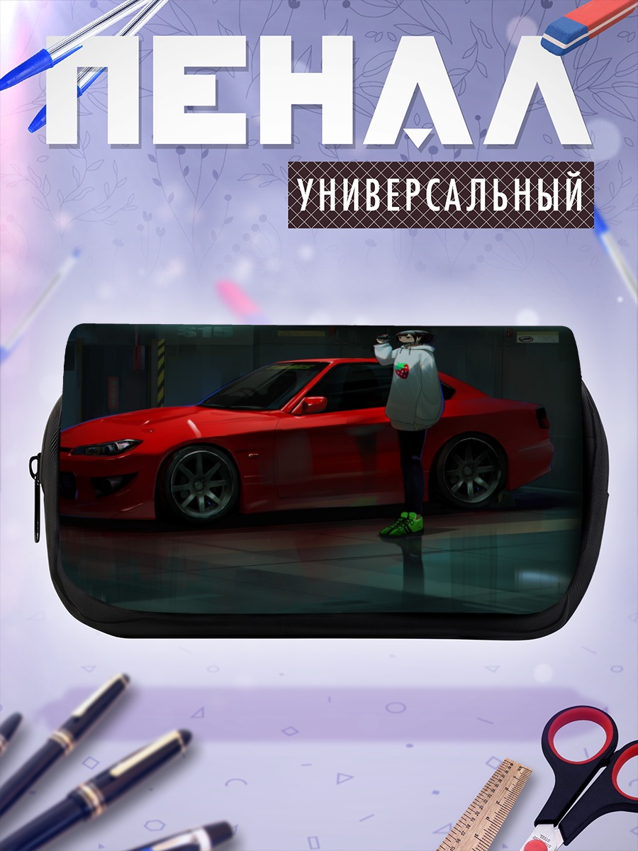 Пенал-косметичка Девушка с камерой и авто
