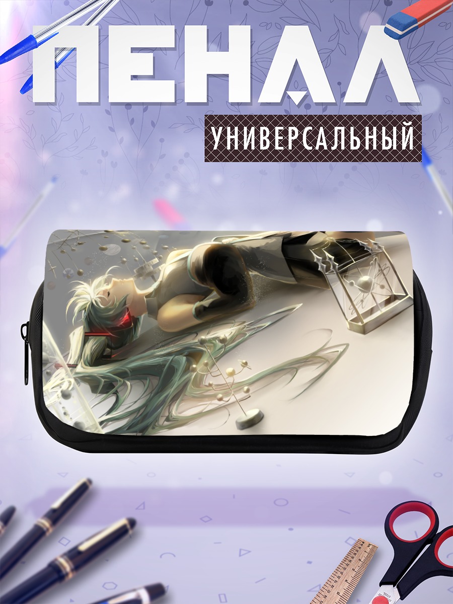 Пенал-косметичка Мику Хацунэ в стекле