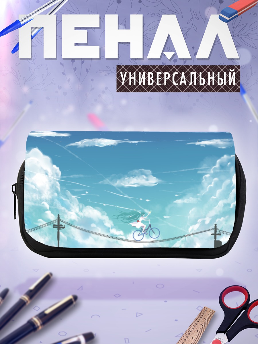 Пенал-косметичка Мику Хацунэ в облаках