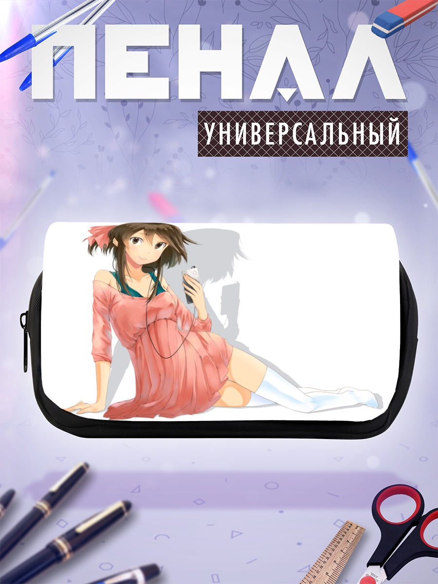 Пенал-косметичка Девушка в розовом