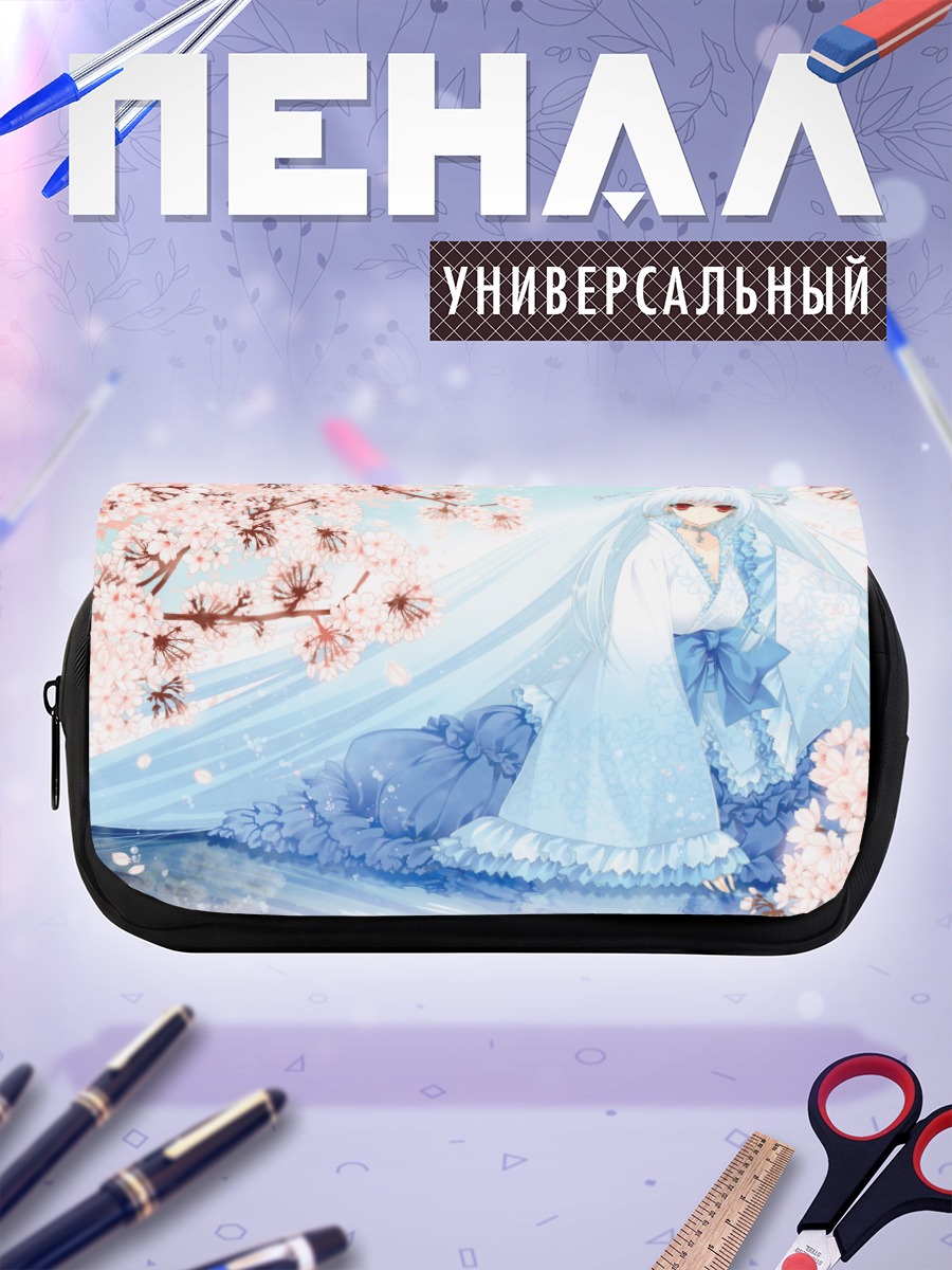 Пенал-косметичка Девушка в сакуре