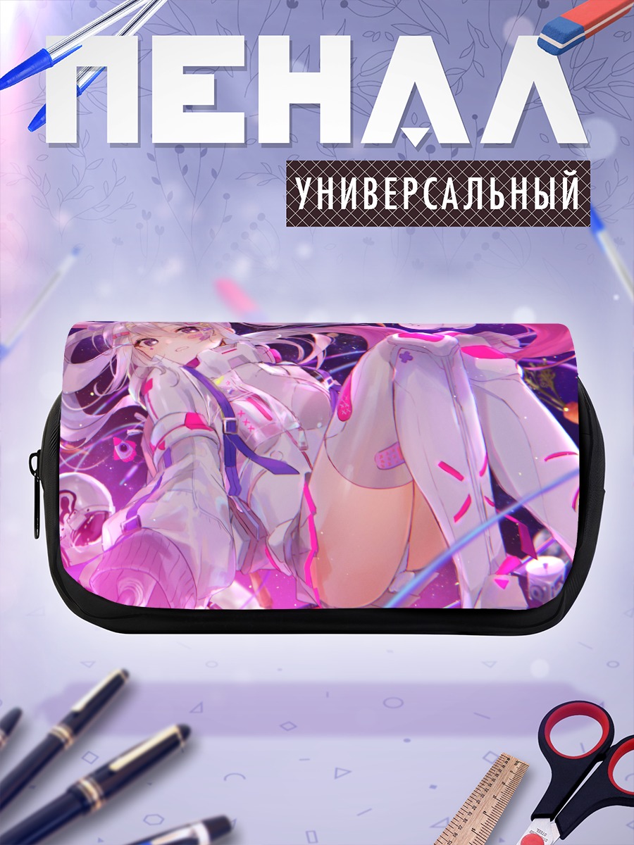 Пенал-косметичка Девушка-зайка в белом