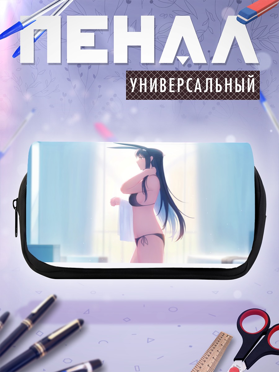 Пенал-косметичка Девушка-зайка в бикини