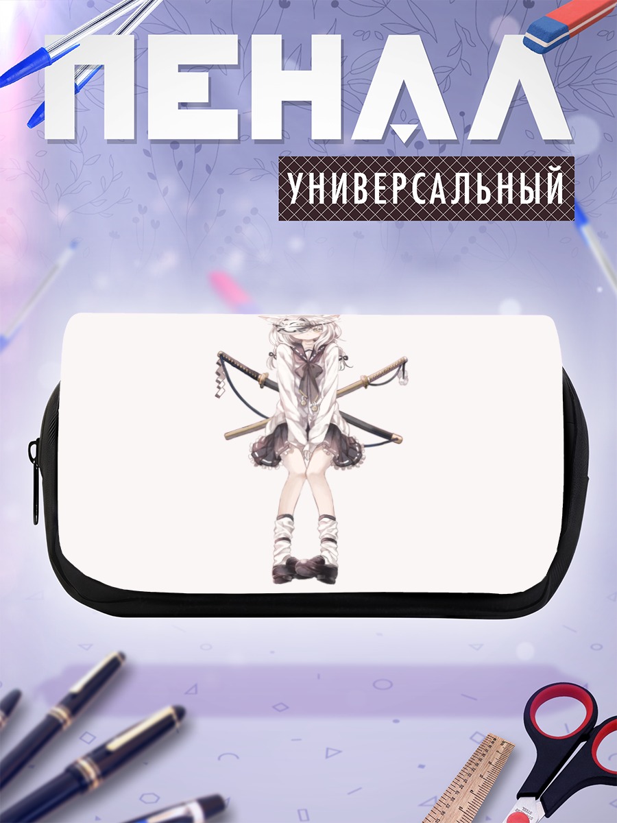 Пенал-косметичка Девушка с катаной