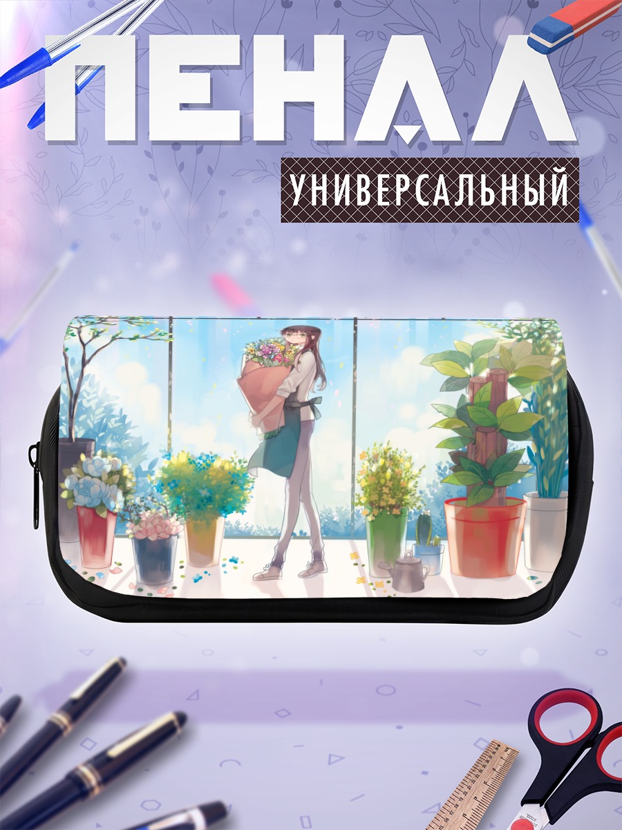 Пенал-косметичка Рин Шибуя с цветами